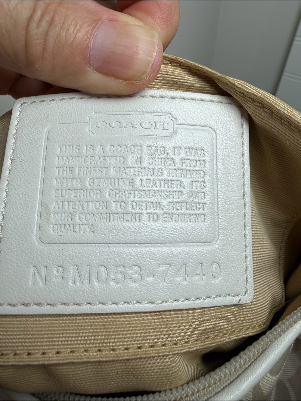 Vintage 2005 Coach Optic Signature Monogram Bumblebee Pouch Cream/ White Silver - Picture 13 of 15